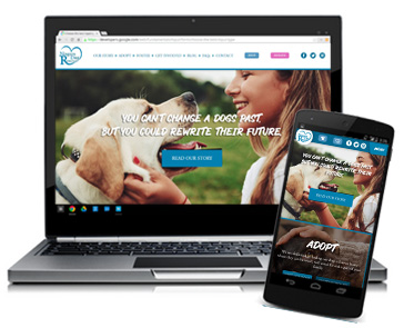 Niagara Dog Rescue website design